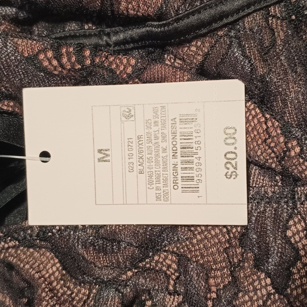 Auden Black and Rose Gold  Lace Chemise - Picture 6 of 8